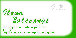 ilona molcsanyi business card